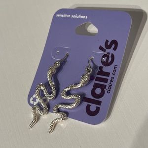 Claire’s Hanging Snake Earrings, sensitive